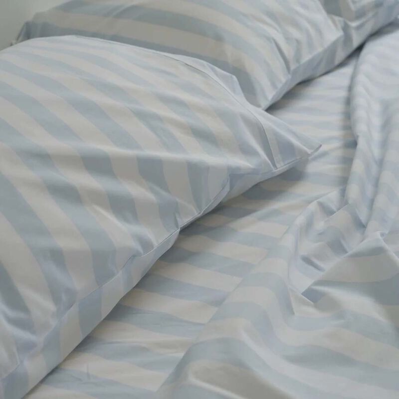 Home Lab 100% Stonewashed Cotton Stripe Sheet Set image number 5